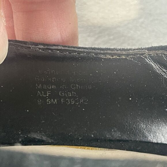 Alfani Wedge Sandals Black Velvet Size 9.5 Comfort Ankle Strap Back Zipper - Picture 10 of 10